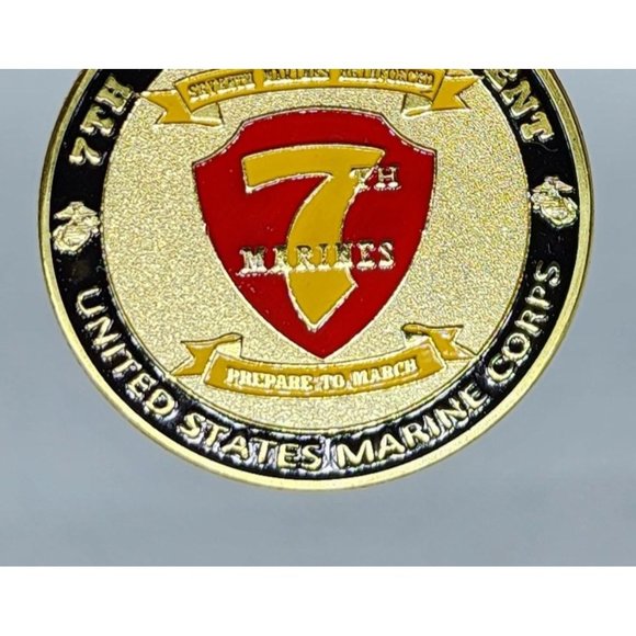 7th Marine Regiment USMC Challenge Coin - Seventh Marine Reinforced - Picture 15 of 16